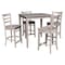 International Concepts 36 in. x 36 in. Counter Height Table with 4 Emily Counter Height Stools - 5 Piece Set K09-3636-S6172-4 - alternate 2